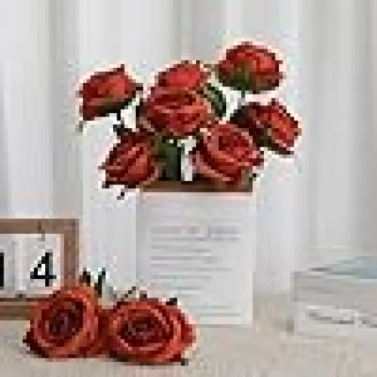 Fake Artificial Roses Silk Flowers with Stems {3}