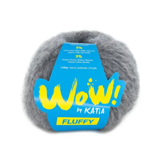 Katia WOW! Fluffy Acrylic Blended Yarn Dark gray {1}