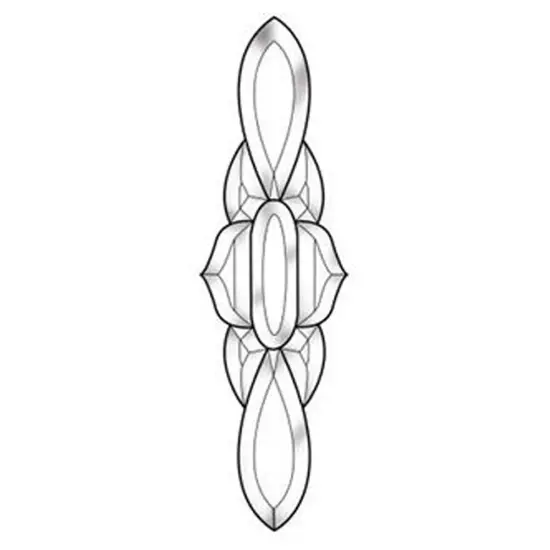 4-3/4" x 14-1/4" Exquisite Clear Glass Bevel Cluster EC597 {1}