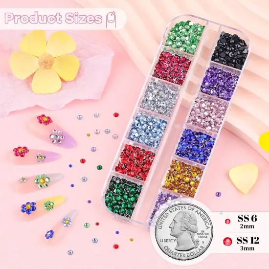 10000Pcs Small Resin Flatback Rhinestones - 2/3MM {3}