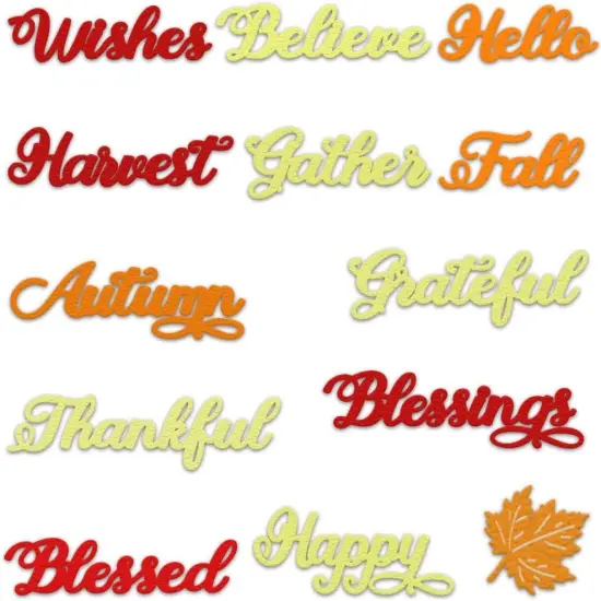 Fall Thanksgiving Words Cutting Dies for Card Making and Photo Album Decorations {1}