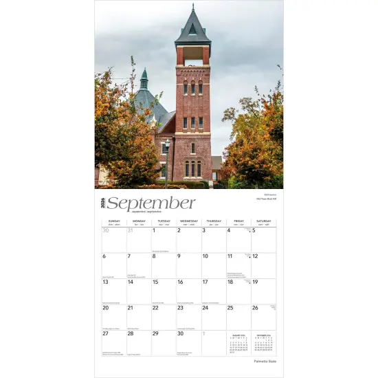 Palmetto State | South Carolina Places | 2026 12 x 24 Inch (Hanging) Monthly Square Wall Calendar | Plastic-Free {4}