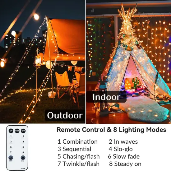 Orange Halloween Lights, 800LED 330FT Orange String Lights {5}