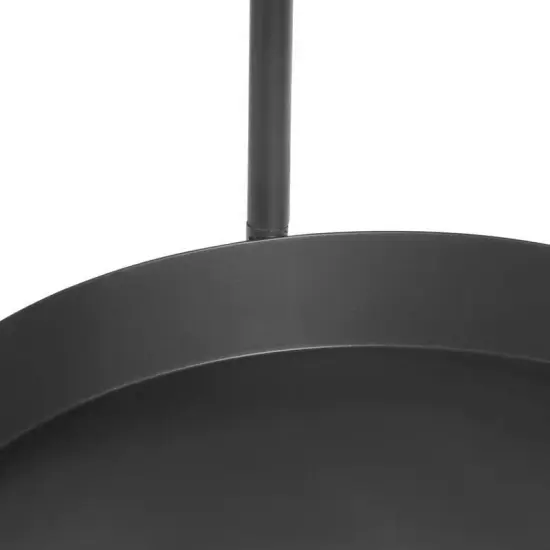 Modern 3 Tier Metal Plant Stand with Rotating Trays Indoor Flower Pot Holder Fully Assembled Dark Grey {4}