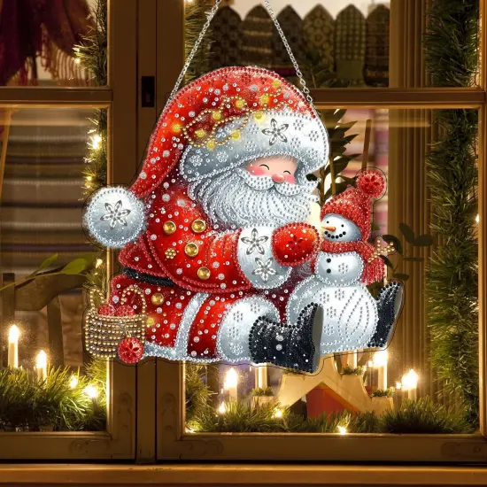Father Christmas Diamond Art Hanging Kit {4}