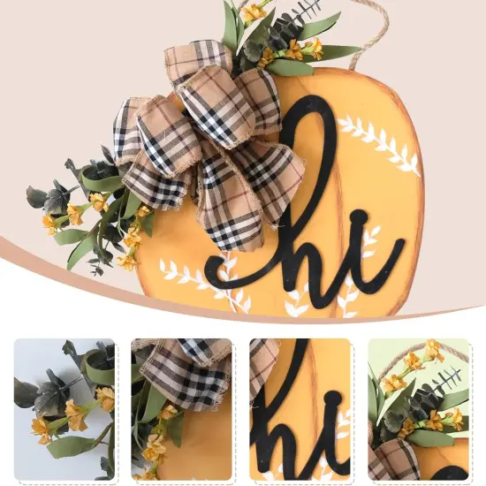 Fall Harvest Pumpkin Wreath for Front Door {2}