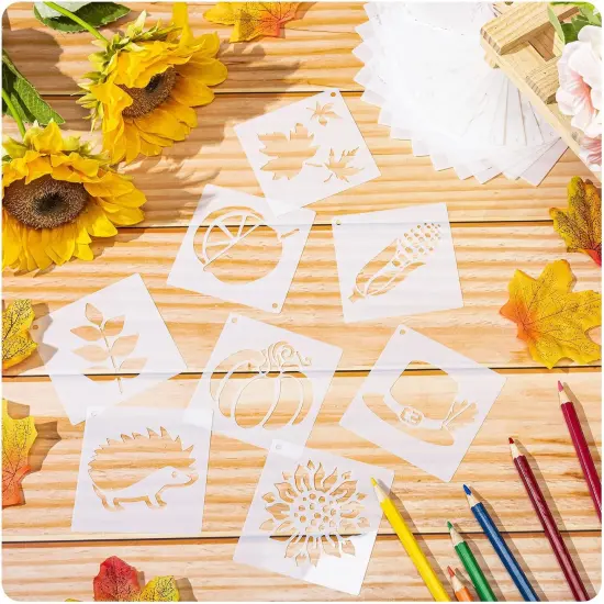 66 Pcs Small Stencils for Crafts Reusable 3 Inch Stencils {6}