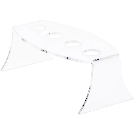 Plymor Clear Acrylic Wine Bottle Stopper Display Riser, 2.5" H x 6.5" W x 3" D {1}