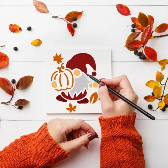 Fall Stencils for Painting on Wood 3inch Pumpkin Stencils Autumn Leaf {4}