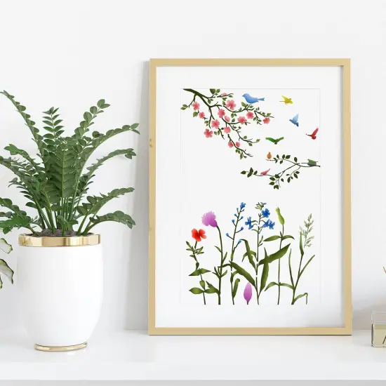 20 Pieces Wildflower Stencils - Rectangular Style {5}