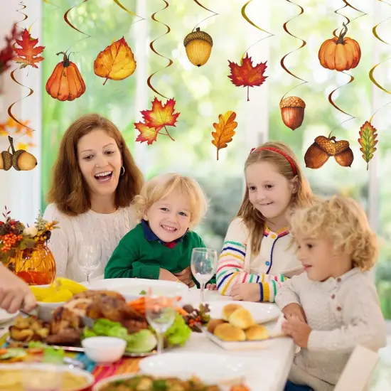 32Pcs Fall Hanging Swirl - Pumpkin, Maple Leaf, and Pinecone {5}