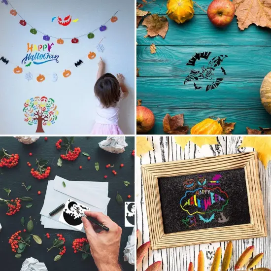 32 Pcs Halloween Painting Stencils - Reusable {5}