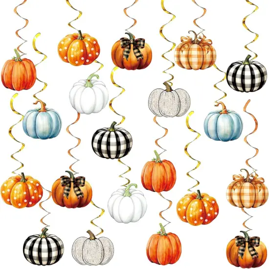 50 Pcs Fall Thanksgiving Hanging Swirls Decorations {1}