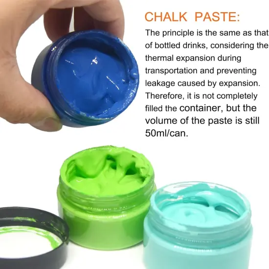 Chalk Paste Paint Kit - 6 Colors with 3 Squeegees {5}