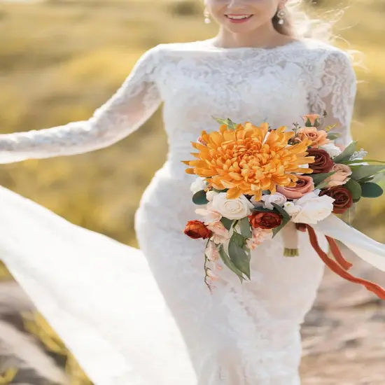 6'' Large Heads Chrysanthemums Artificial Flowers-Fall Decor {5}