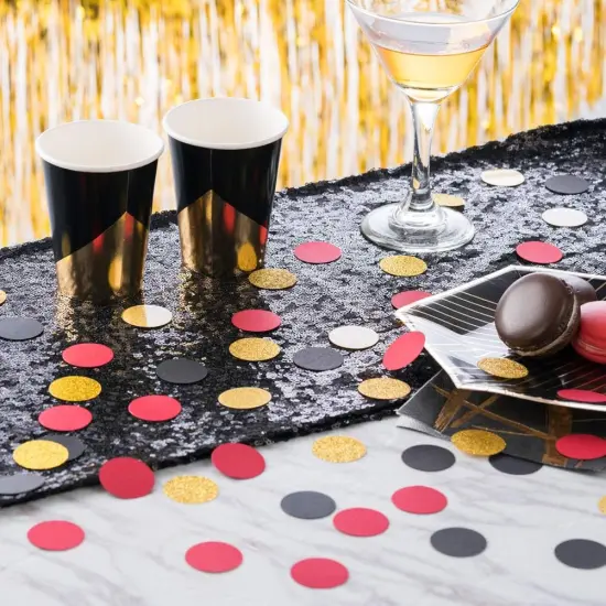 Glitter Confetti Circles Table Decoration {4}