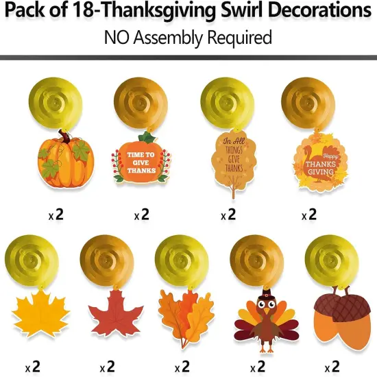 40PCS Thanksgiving Decorations - Pre-Assembled Banner & Garland {2}