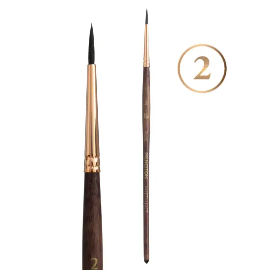 Princeton Series 4750 Neptune Synthetic Squirrel Brush-Short Handle Round Size 2 {3}