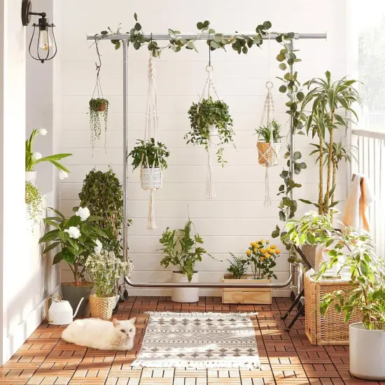 Heavy Duty Adjustable Chrome Plated Iron Clothes Garment Rack with Swivel Wheels {3}