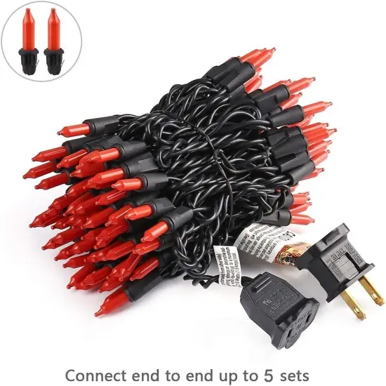 Orange Halloween String Lights - 21.3Ft, 100 - CT {5}