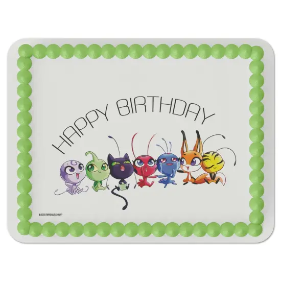 Miraculous: Tales of Ladybug & Cat Noir - Kwami Birthday Edible Cake Topper {2}