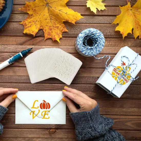 80 Pieces Thanksgiving Stencils - 3 x 3 Inch {5}