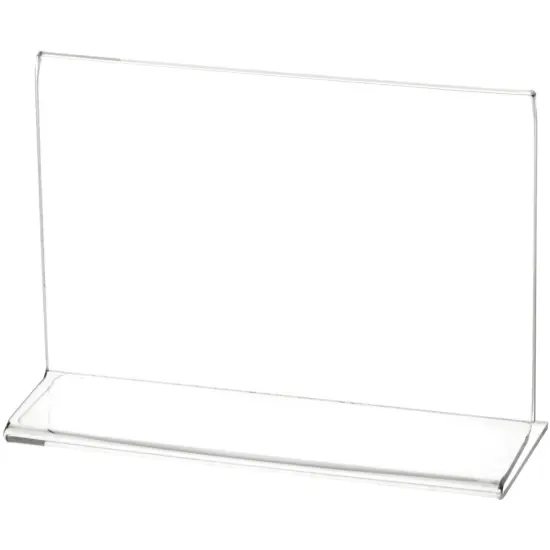 Plymor Clear Acrylic Sign Display / Literature Holder (Side-Load), 6" W x 4" H {1}