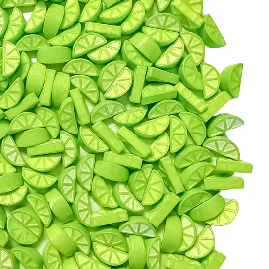 Lime Shaped Hard Candy Sprinkles Edible Toppers {1}