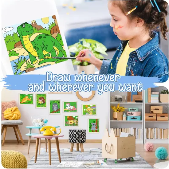 30 Pcs Pre Drawn Stretched Canvas Coloring Pre Drawn Canvas to Paint for Adults {5}