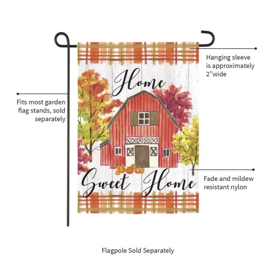 Barn Home Sweet Home 2 Sided Garden Flag {4}