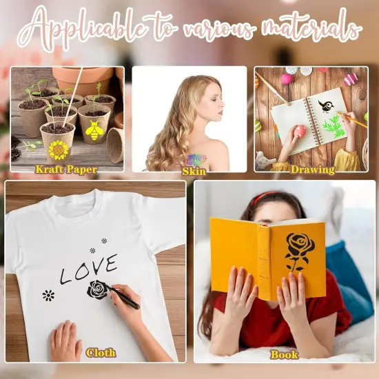 100 Pcs Flower Stencils - 1.5 x 1.5 Inch {4}