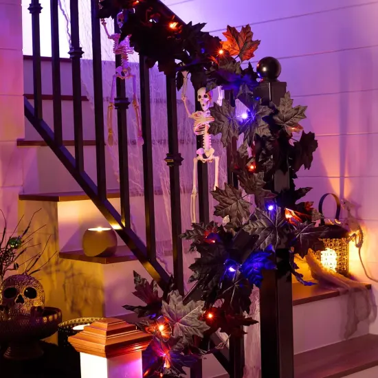 9ft Halloween Garland with Lights {4}