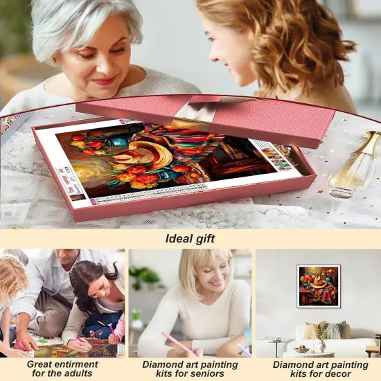 5D Hat Diamond Painting Kits - 12x12 Inch {4}