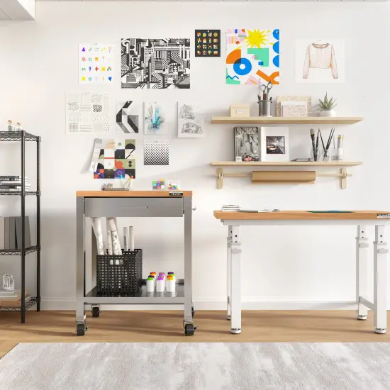 Seville Classics HOME Worktable Cart, 30" W x 20" D x 36" H {1}