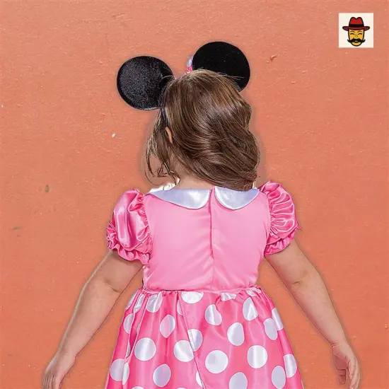 Kids Pink Minnie Mouse Adaptive Costume with Headband for Girls {5}