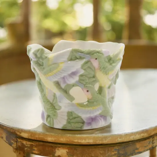 Ceramic Hummingbird Votive Candle Holder, Home Decor, Gift for Bird Watcher, Gift for Her, Gift for Mom {1}