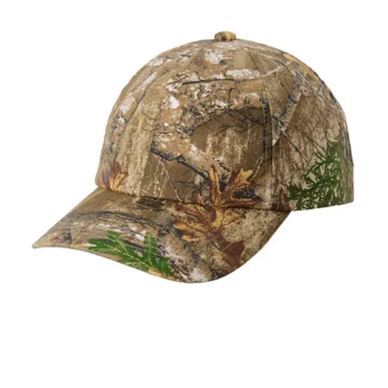 Port Authority&reg; Pro Camouflage Series Garment-Washed Cap, Unstructured Low-Profile Camo Hat with Hook-and-Loop Closure Realtree Edge {1}
