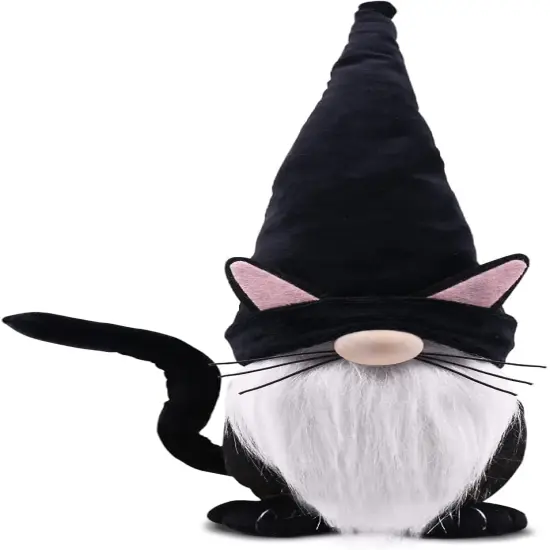 Black Cat Gnome Plush {1}