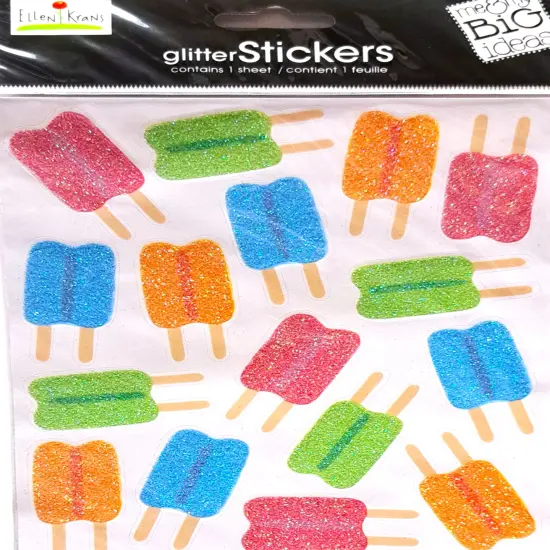 Me & My Big Ideas Glitter Popsicles Stickers {1}