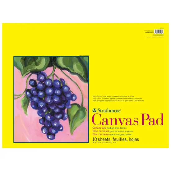 Strathmore 300 Series Canvas Pad 18"X24"-10 Sheets, Tape Bound {1}