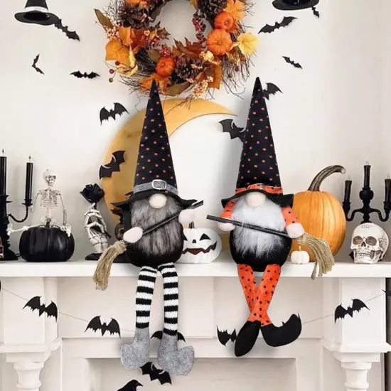 Halloween Gnomes Witch Table Ornaments {1}