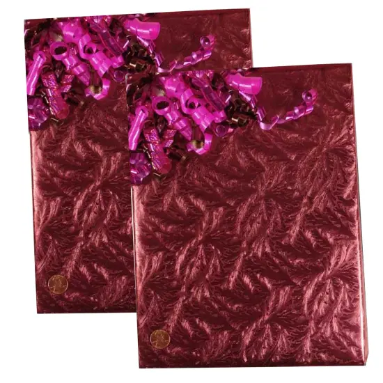 Burgundy Embossed Metallic Wrapping Paper 24" x 417" Roll {5}