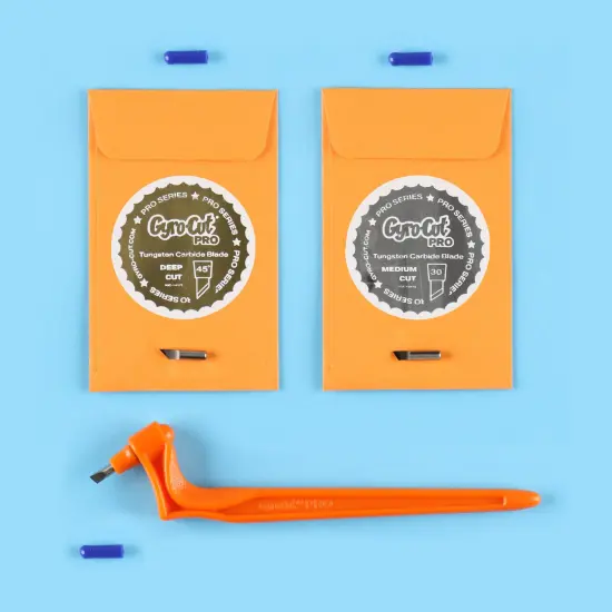 Gyro-Cut&reg; PRO VALUE PACK | Latest Version from Crafty Brands | All 3 Blades types included | Papercraft and Stencil making made smooth {3}