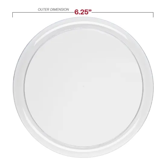 Clear Flat Round Disposable Plastic Pastry Plates - 6.25" (120 Plates) {3}