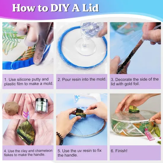 LET'S RESIN Large Epoxy Molds, 8'' for Succulent Pot, Round Silicone Molds for Casting Resin, Plaster, Concrete Cement, DIY Jewelry, Makeup Storage Container, Flower Plant Pots {2}