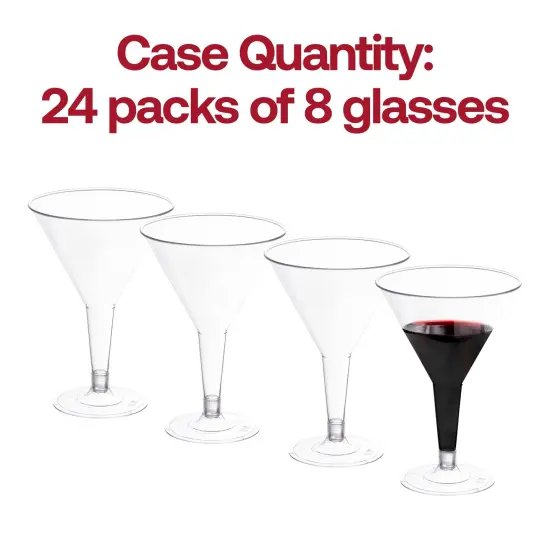 Clear Plastic Martini Glasses - 6 oz. (192 Glasses) {5}