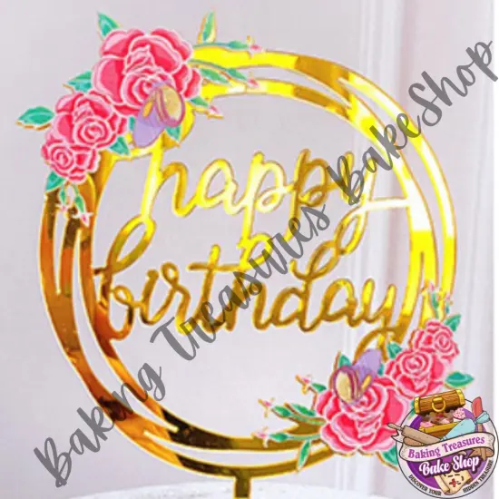 Flower Birthday Cake Topper #8* {1}
