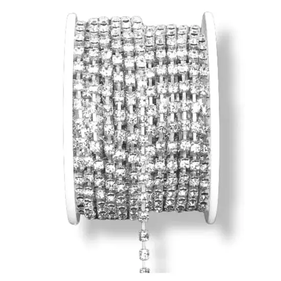 Rhinestone Chains in Silver and Gold 5 Yard Bundle {6}