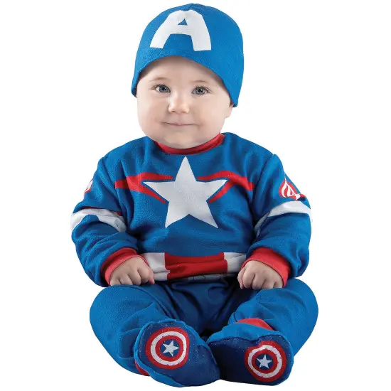 Capt America Steve Rogers Infant Costume {1}