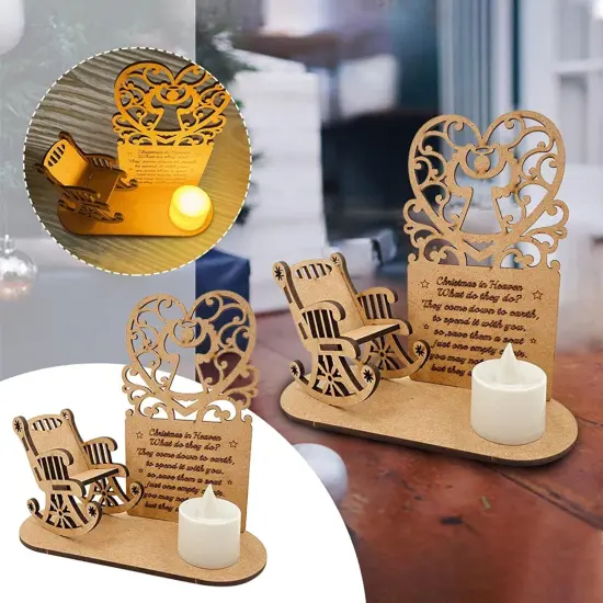 Kitcheniva Christmas in Heaven Poem "Save them a seat" Candle Decor {1}